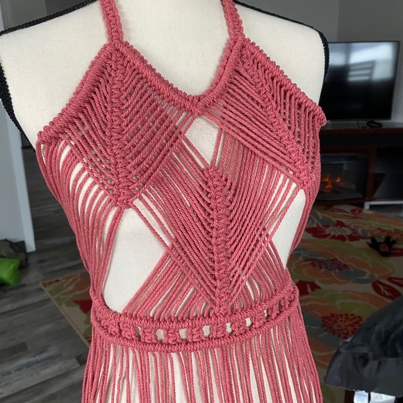 Handmade Macrame Crochet Dress - Picture 6 of 15